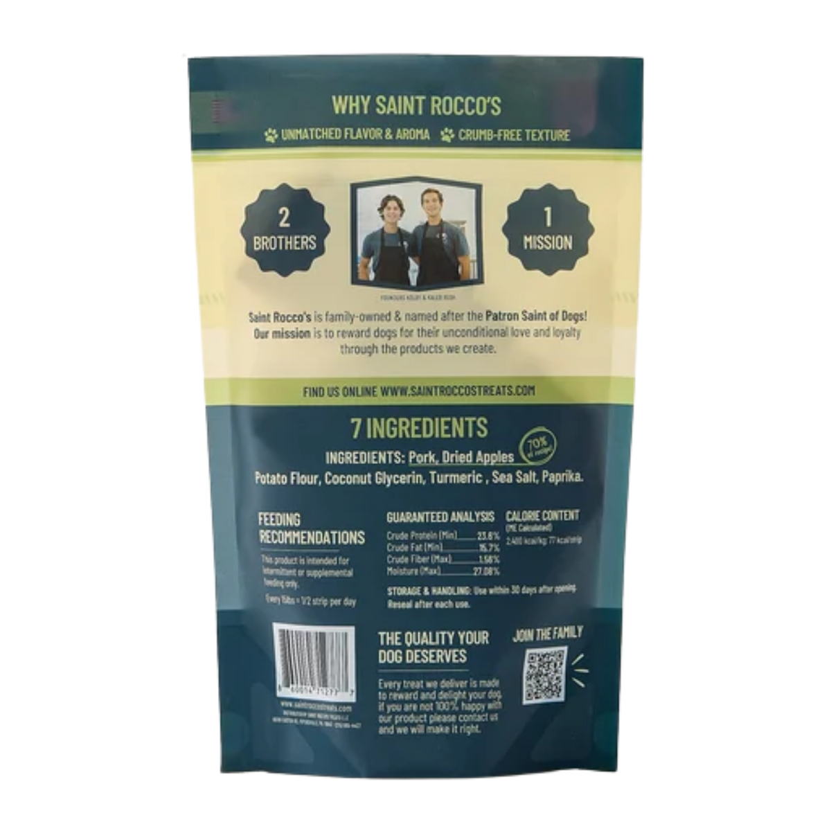 Saint Roccos Pork and Apple Jerky Dog Treat