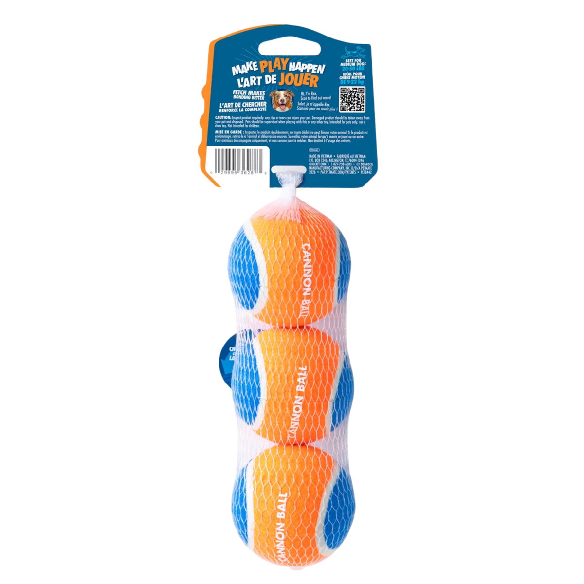 Chuckit! Medium Cannon Balls 3 ct