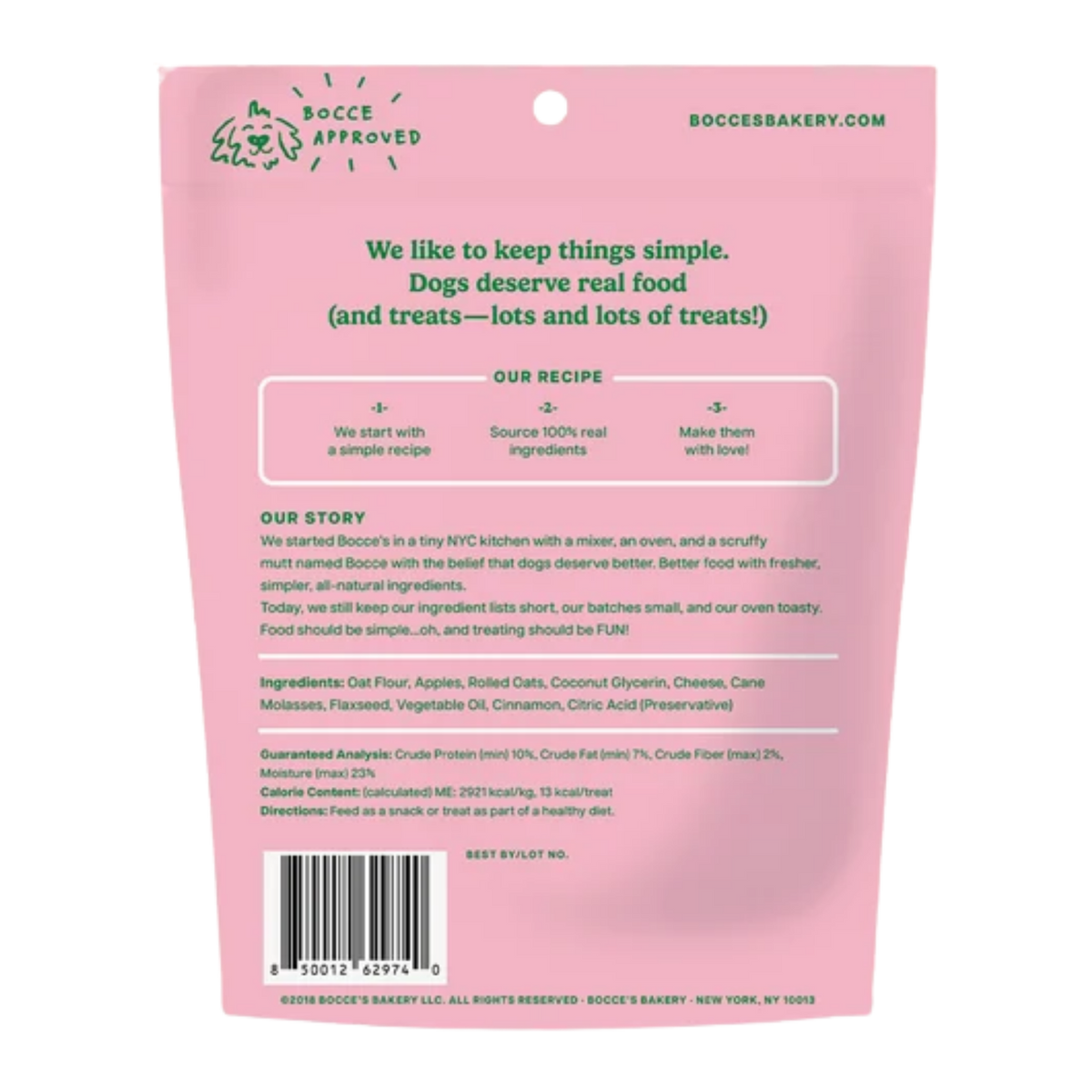 Bocce Fireside Apple Pie Soft & Chewy Dog Treats 6 oz