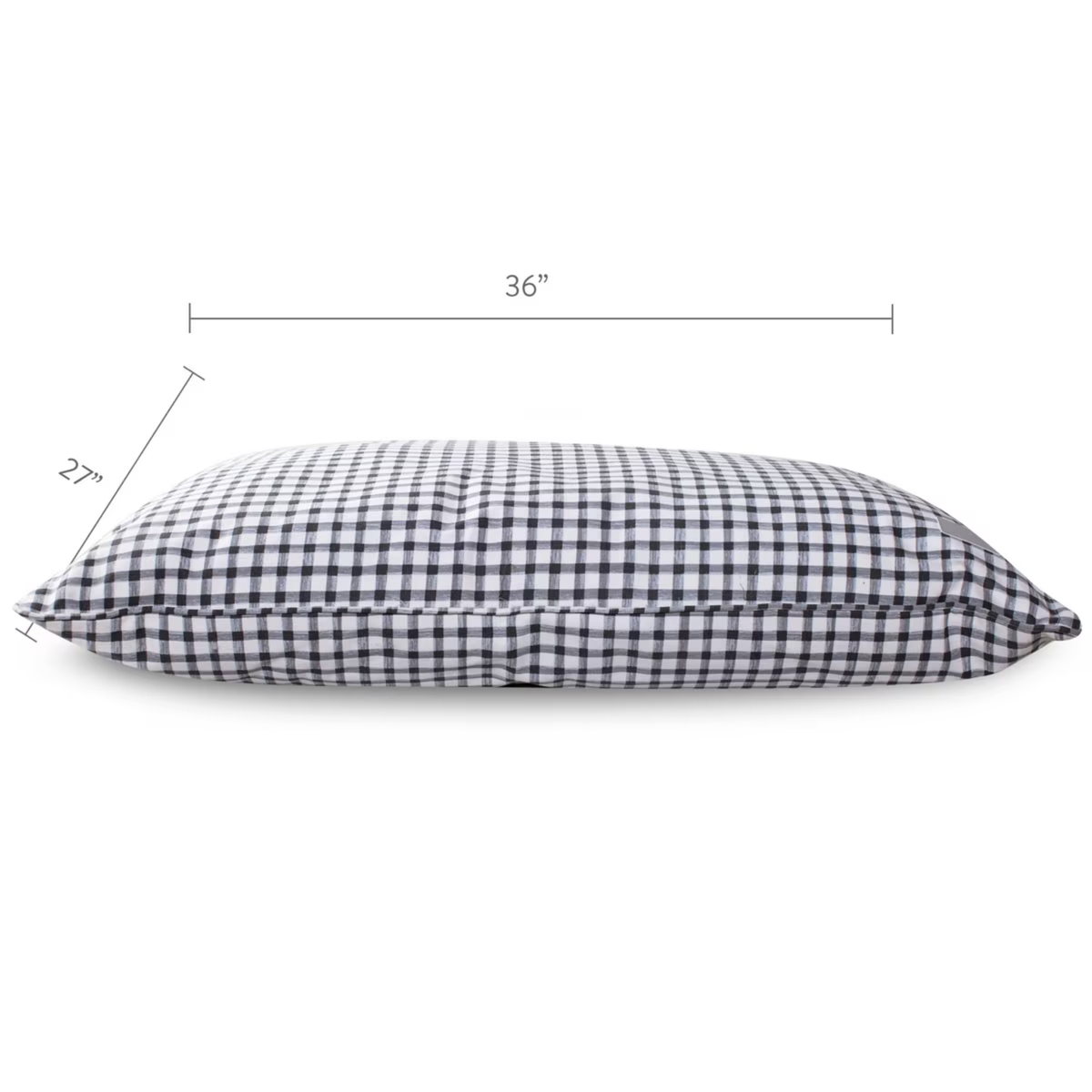 Pet Fringe Studio Painted Gingham Pet Pillow Bed, 36 x 27 in