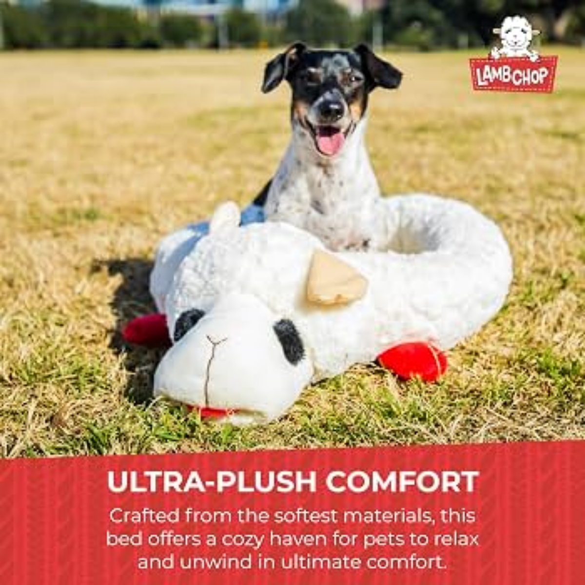Multipet Plush Lamb Chop Pet Bed 27 in