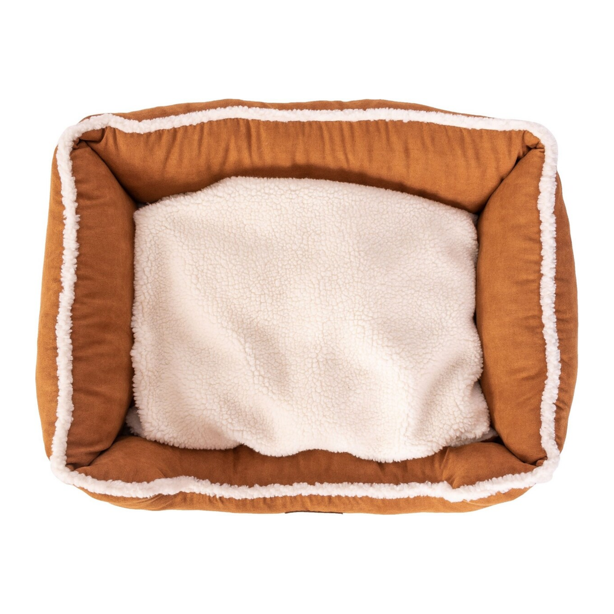 WRANGLER Microsuede Sherpa Trimmed Cuddler Pet Bed