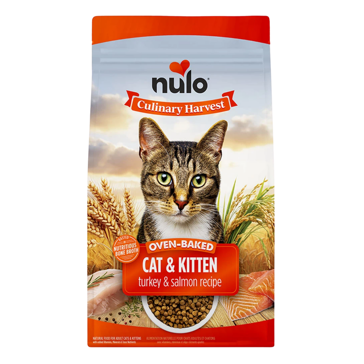 Nulo Culinary Harvest Baked Turkey & Salmon Recipe for Adult Cats and Kittens 4 lb
