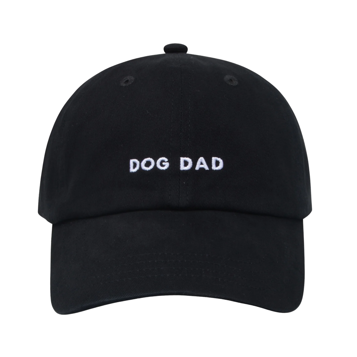 Hatphile Embroidered Dog Dad Black Hat