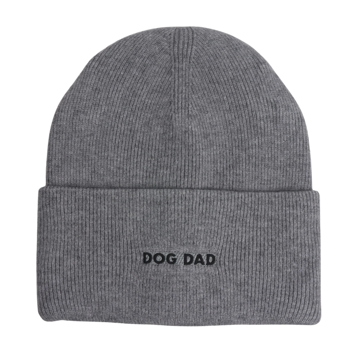 Hatphile Dog Dad Gray Knit Beanie