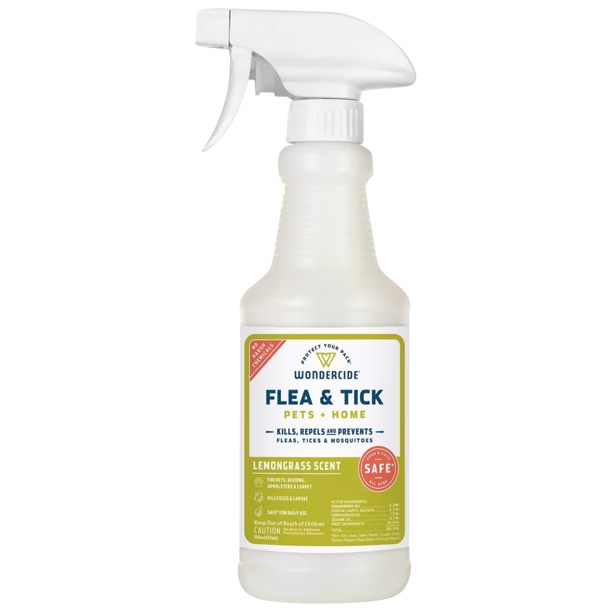 WONDERCIDE Flea/Tick/Mosquito Natural Lemongrass Scent Home & Pet Spray