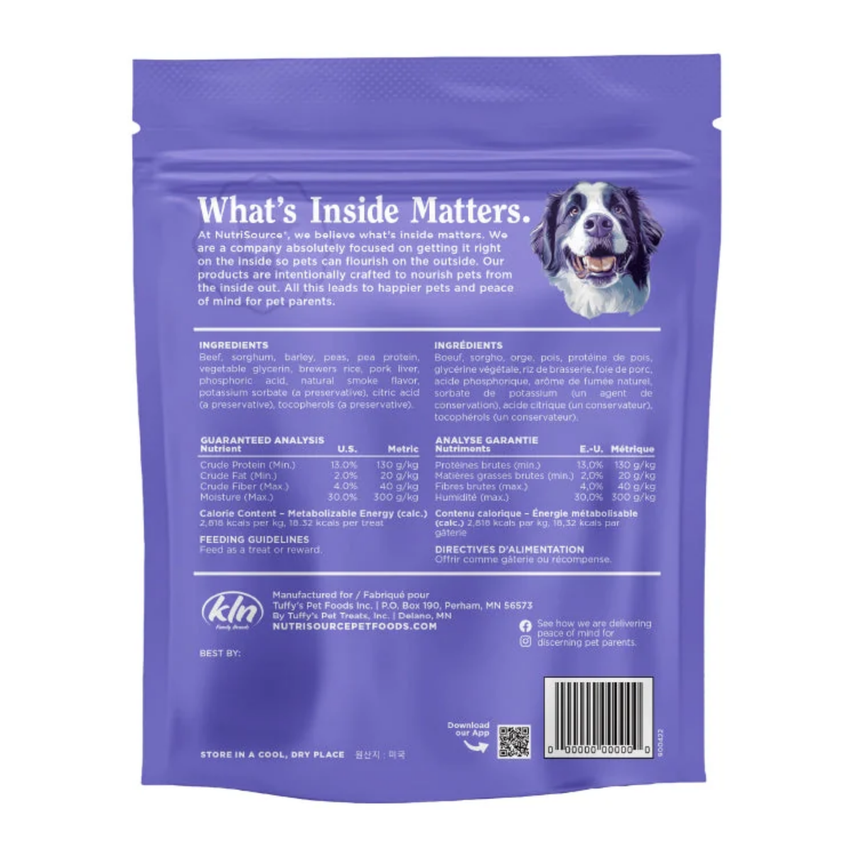 Nutrisource Beef Grillin' Grillers Dog Treats 12 oz