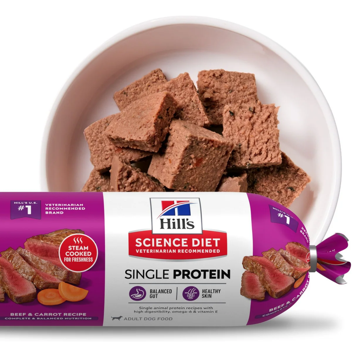 Hill's Science Diet Adult Single Protein Beef & Carrot Recipe Fresh Dog Food Roll