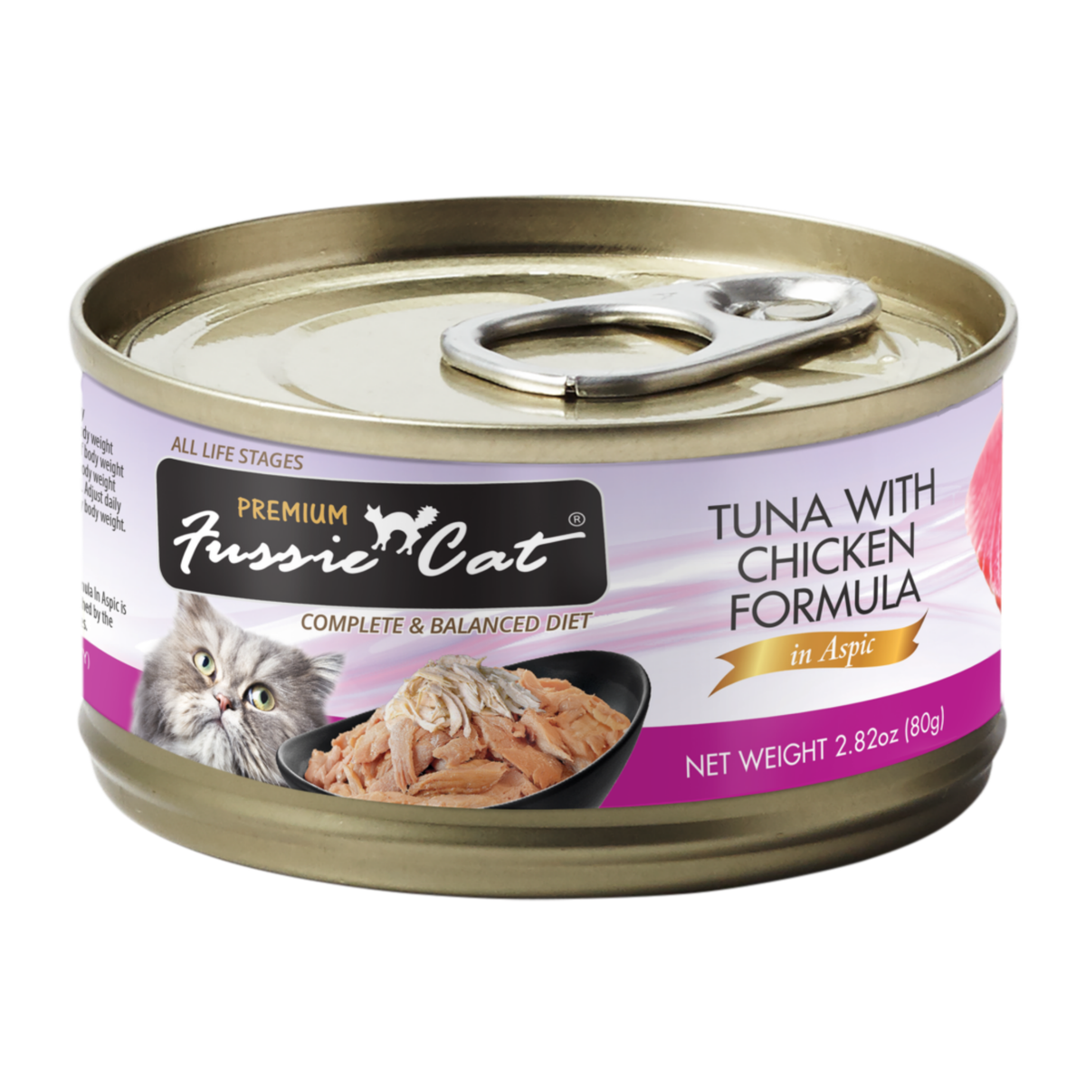 Fussie Cat Tuna With Chicken Formula In Aspic Grain-Free Canned Cat Food