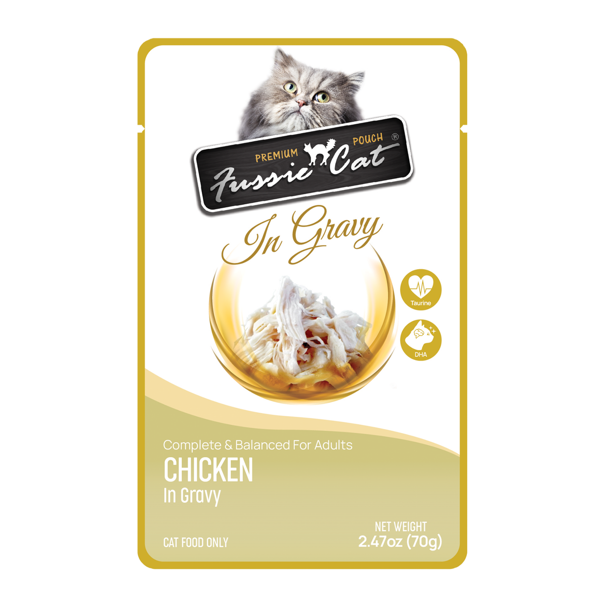 Fussie Cat Chicken with Gravy Wet Cat Food Pouch
