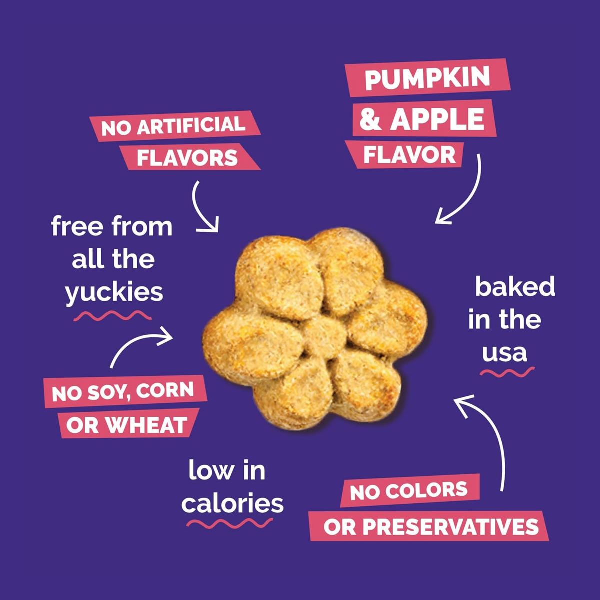 Fruitables Pumpkin & Apple Flavor Crunchy Dog Treats 7 oz