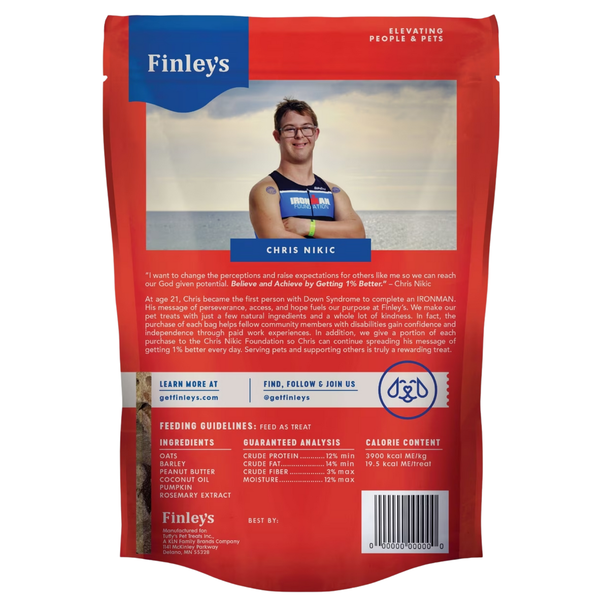 Finley's Peanut Butter & Pumpkin Crunchy Dog Biscuits 12 oz