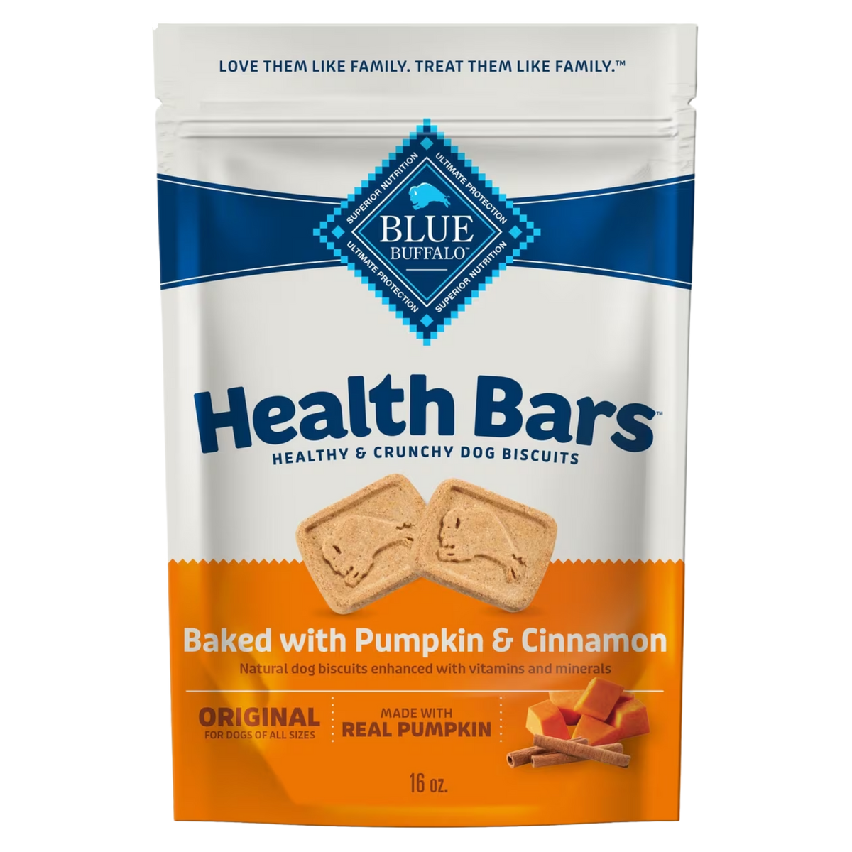 Blue Buffalo Health Bars With Pumpkin & Cinnamon For Dogs 16 oz