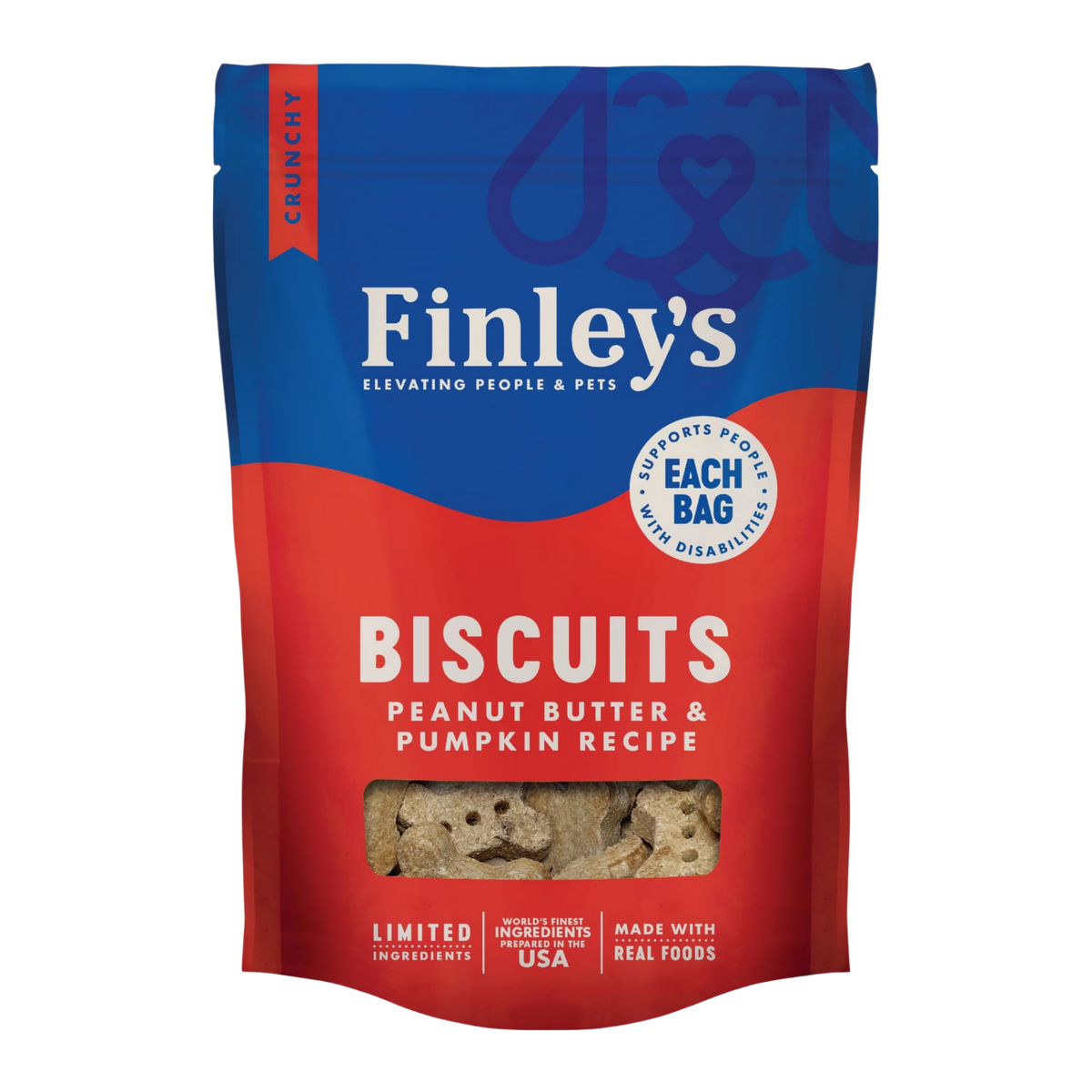 Finley's Peanut Butter & Pumpkin Crunchy Dog Biscuits 12 oz