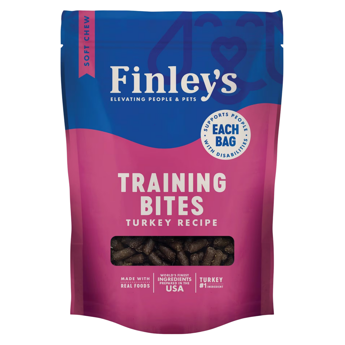 Finley's Turkey Recipe Soft Chew Dog Training Bites 16 oz