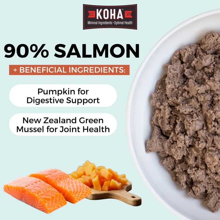 Koha Limited Ingredient Diet Salmon Entrée with Pumpkin Topper for Dogs