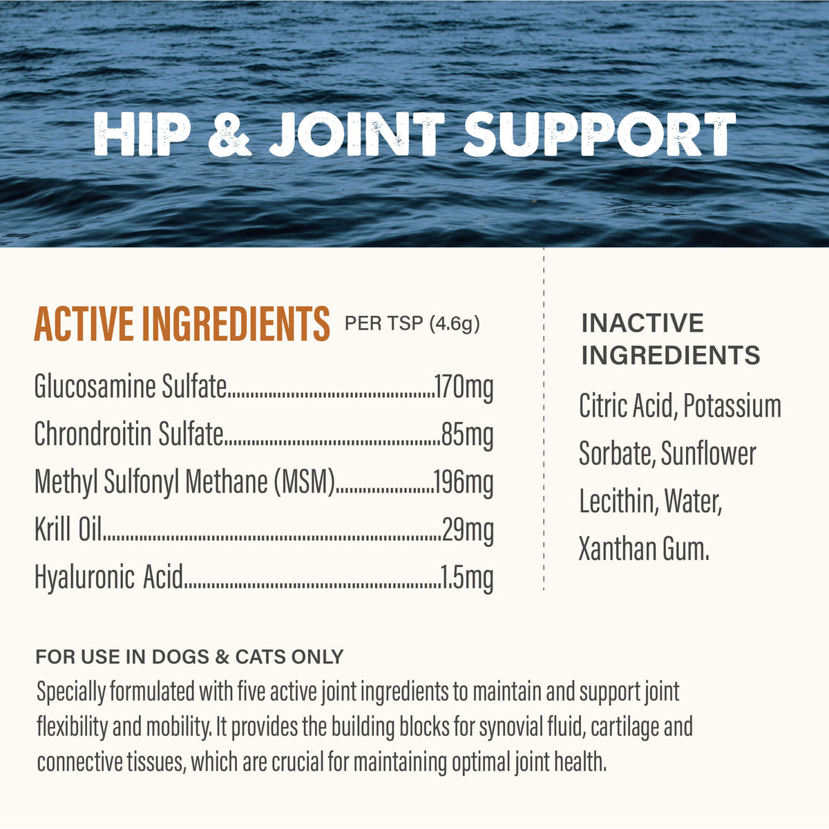Grizzly Pet Products Liquid Joint Aid for Dogs & Cats 16 oz