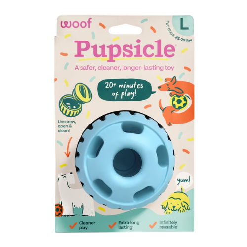 Woof Buddy Blue Party Pupsicle Treat Dispensing Dog Toy