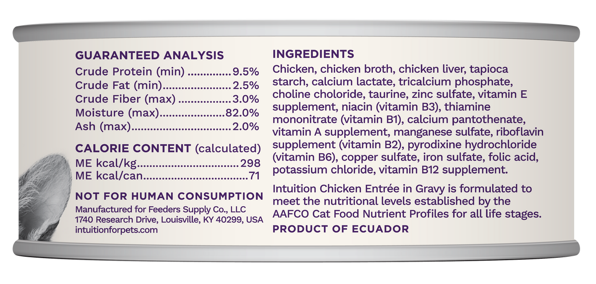 Grain-Free Chicken Entrée in Gravy Canned Cat Food
