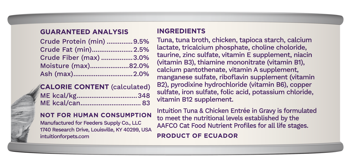 Grain-Free Tuna & Chicken Entrée in Gravy Canned Cat Food