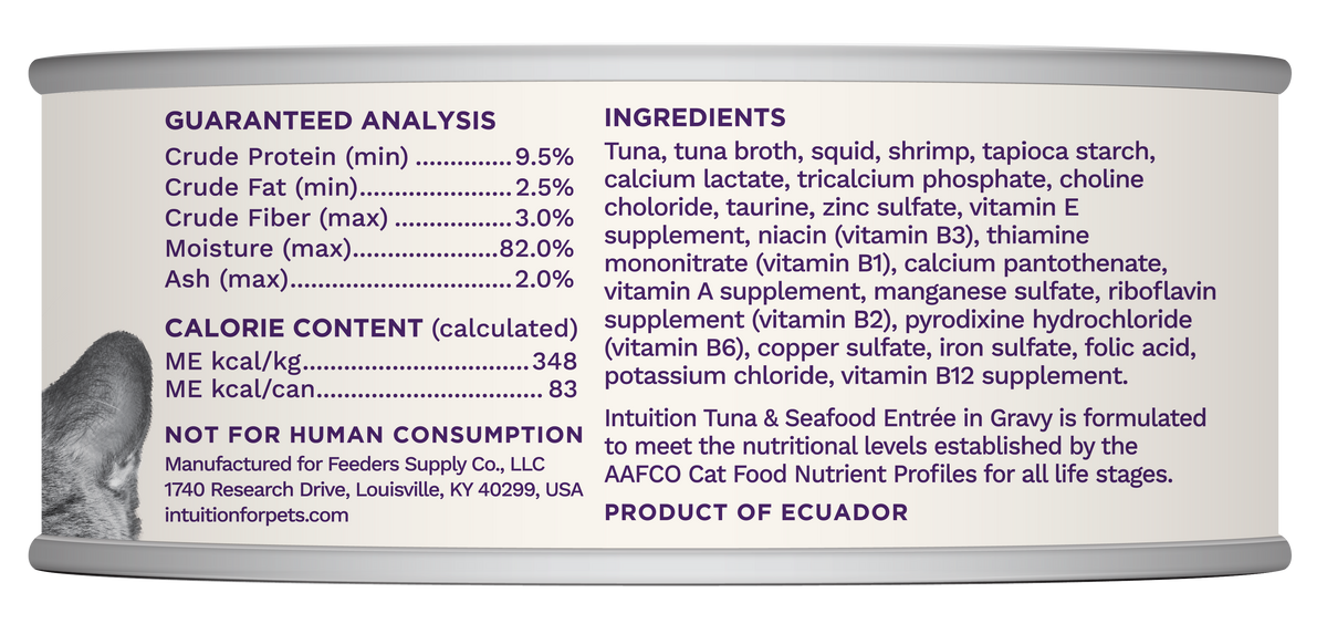 Grain-Free Tuna & Seafood Entrée in Gravy Canned Cat Food