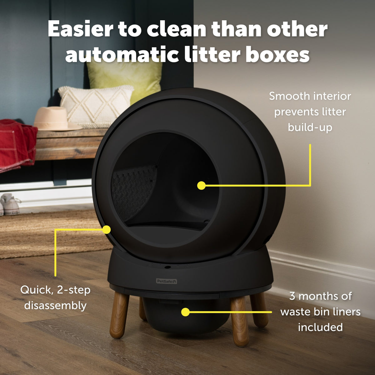 Petsafe Black ScoopFree SmartSpin Self Cleaning Litter Box