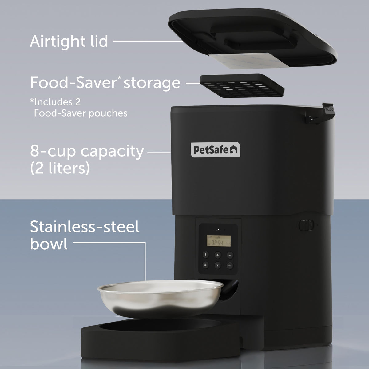Petsafe Black FlexFeed Automatic Pet Feeder