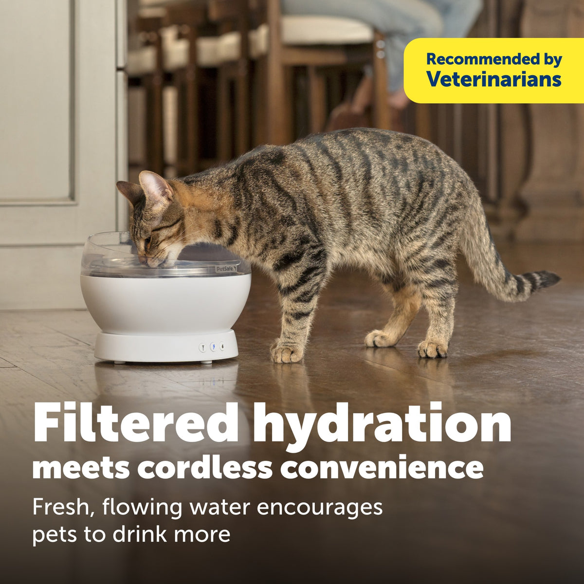 Petsafe Black HydroSphere Cordless Pet Fountain 60 oz