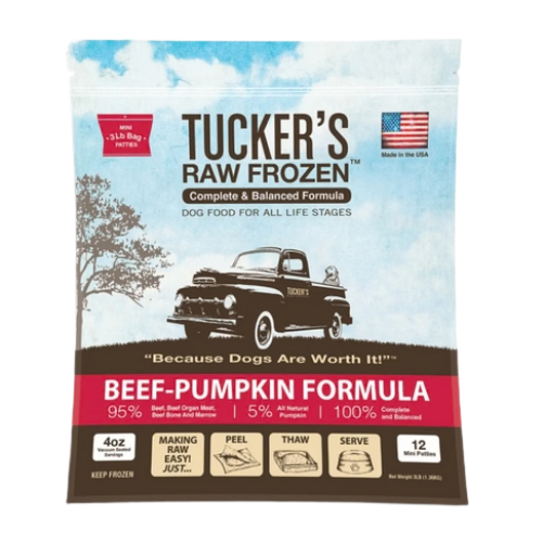 Tucker's Raw Frozen Beef Pumpkin Complete & Balanced Dog Food