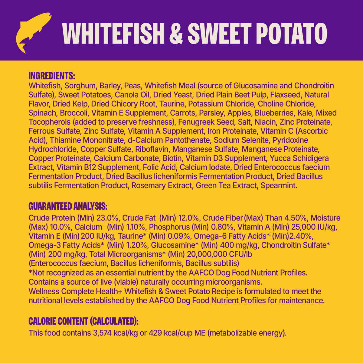 Wellness Complete Health+ Dry Dog Food, Whitefish Recipe