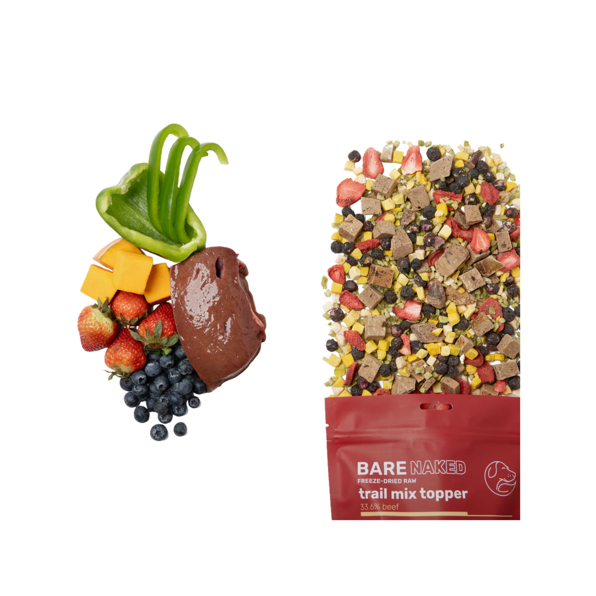 Bare Naked Pet Company Beef Trail Mix Dog Food Topper