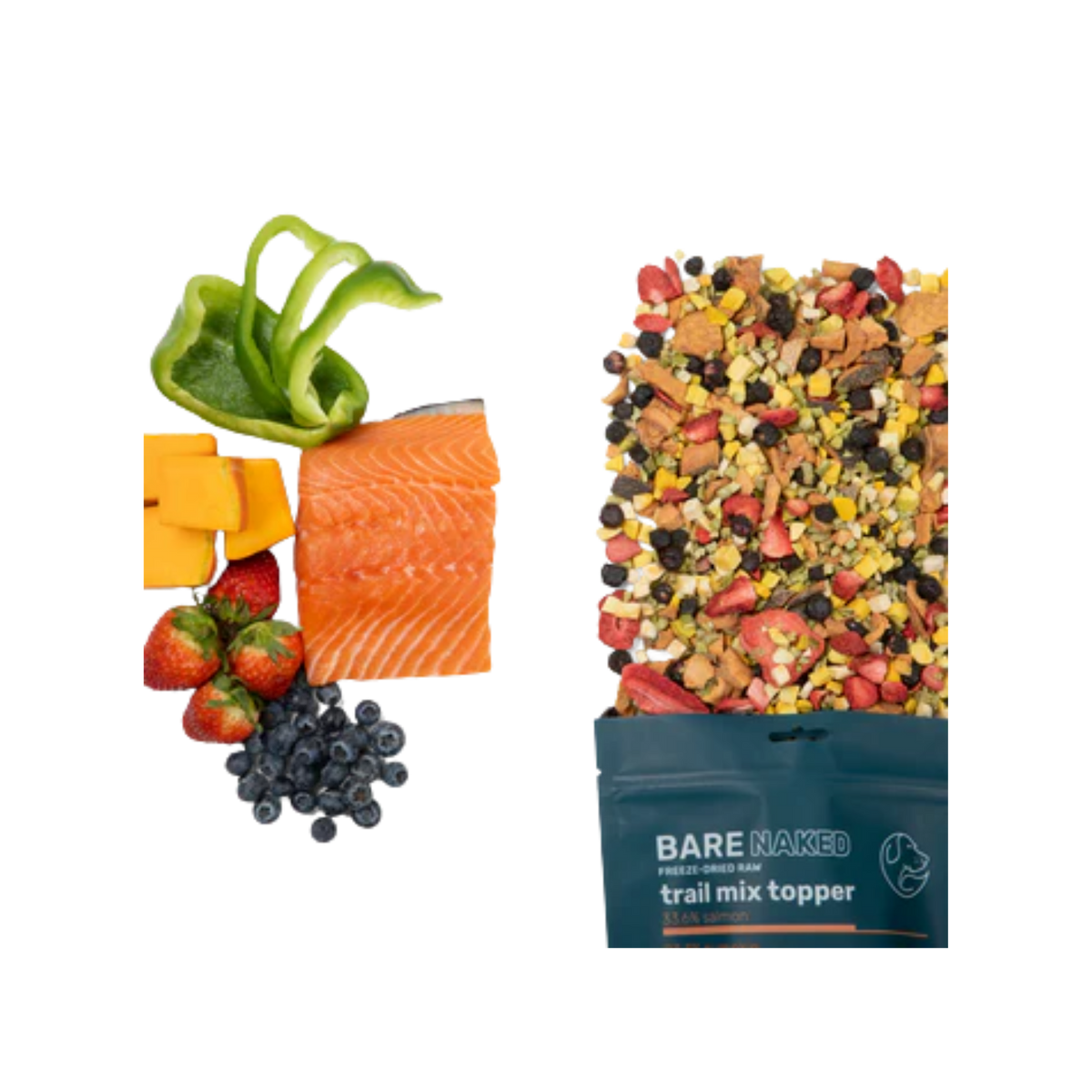 Bare Naked Pet Company Salmon Trail Mix Dog Food Topper
