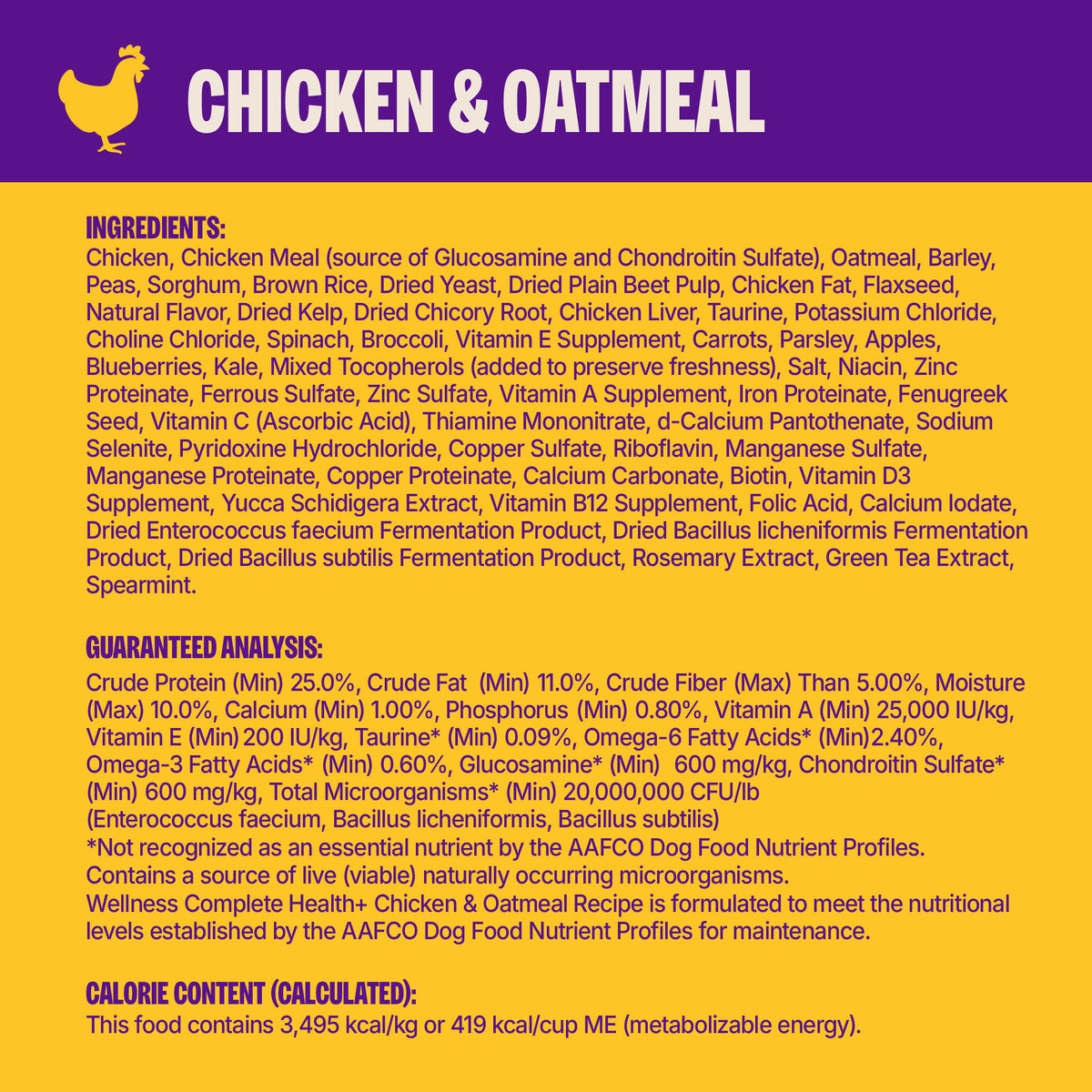 Wellness Complete Health+ Dry Dog Food, Chicken Recipe