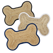 Park Life Designs Loxley Natural Jute Bone Dog Placemat