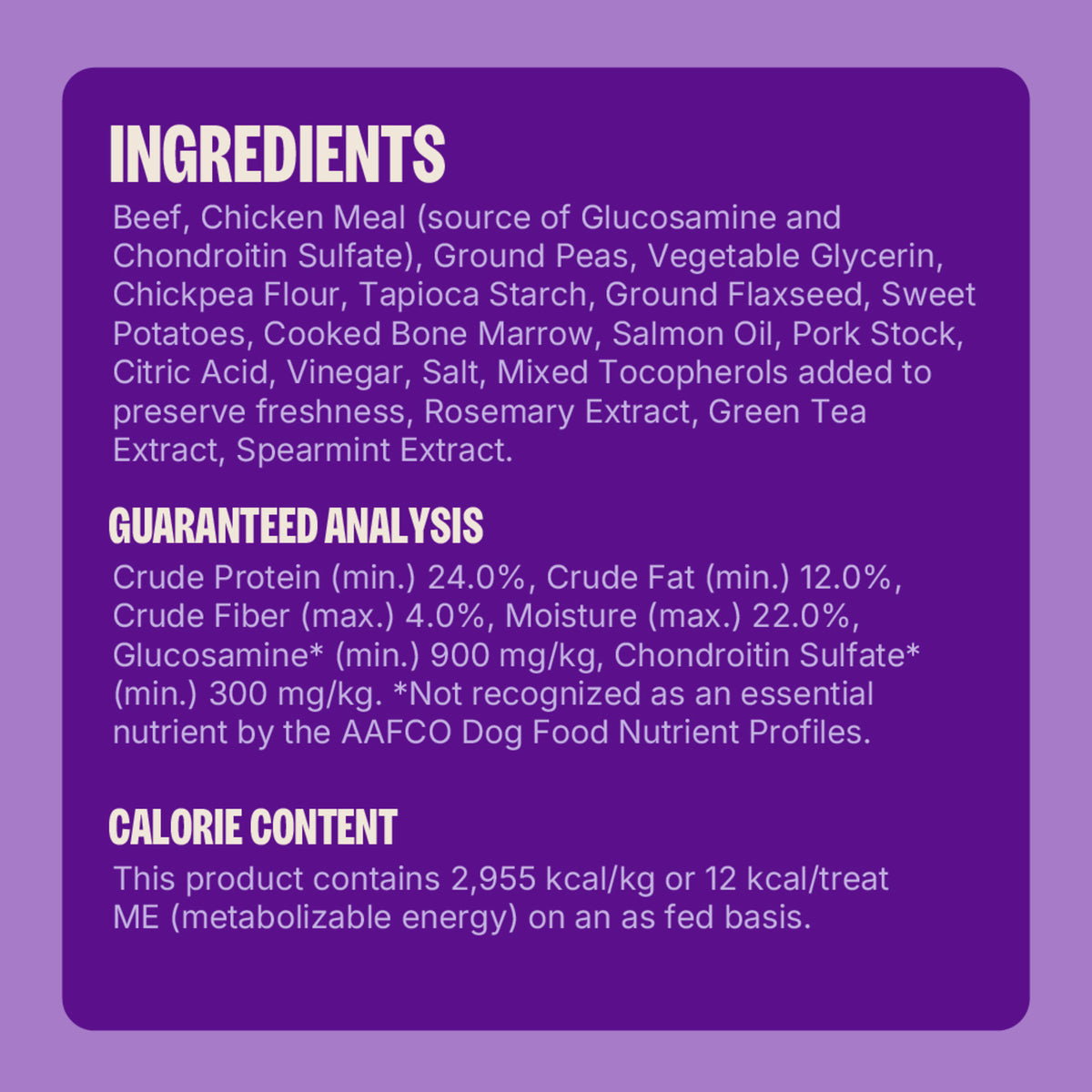 Wellness Core Healthy Joints Beef & Chicken Grain-Free Dog Treats 8 oz