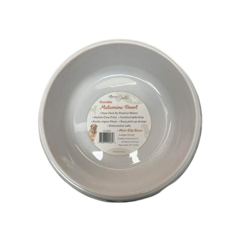 Cudlie Cow Print Melamine Pet Bowl