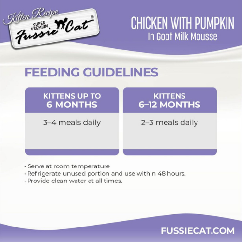 Fussie Cat Chicken with Pumpkin in Goat Milk Mousse Kitten Pouch Wet Food