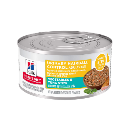 Hill's Science Diet Urinary and Hairball Control Vegetables and Tuna Stew Wet Food for Adult Cats