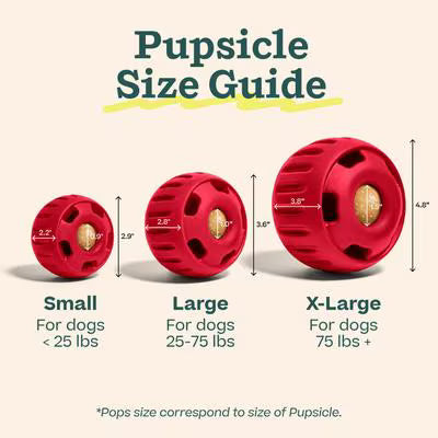 Woof Holiday Jolly Red Pupsicle Treat Dispensing Dog Toy