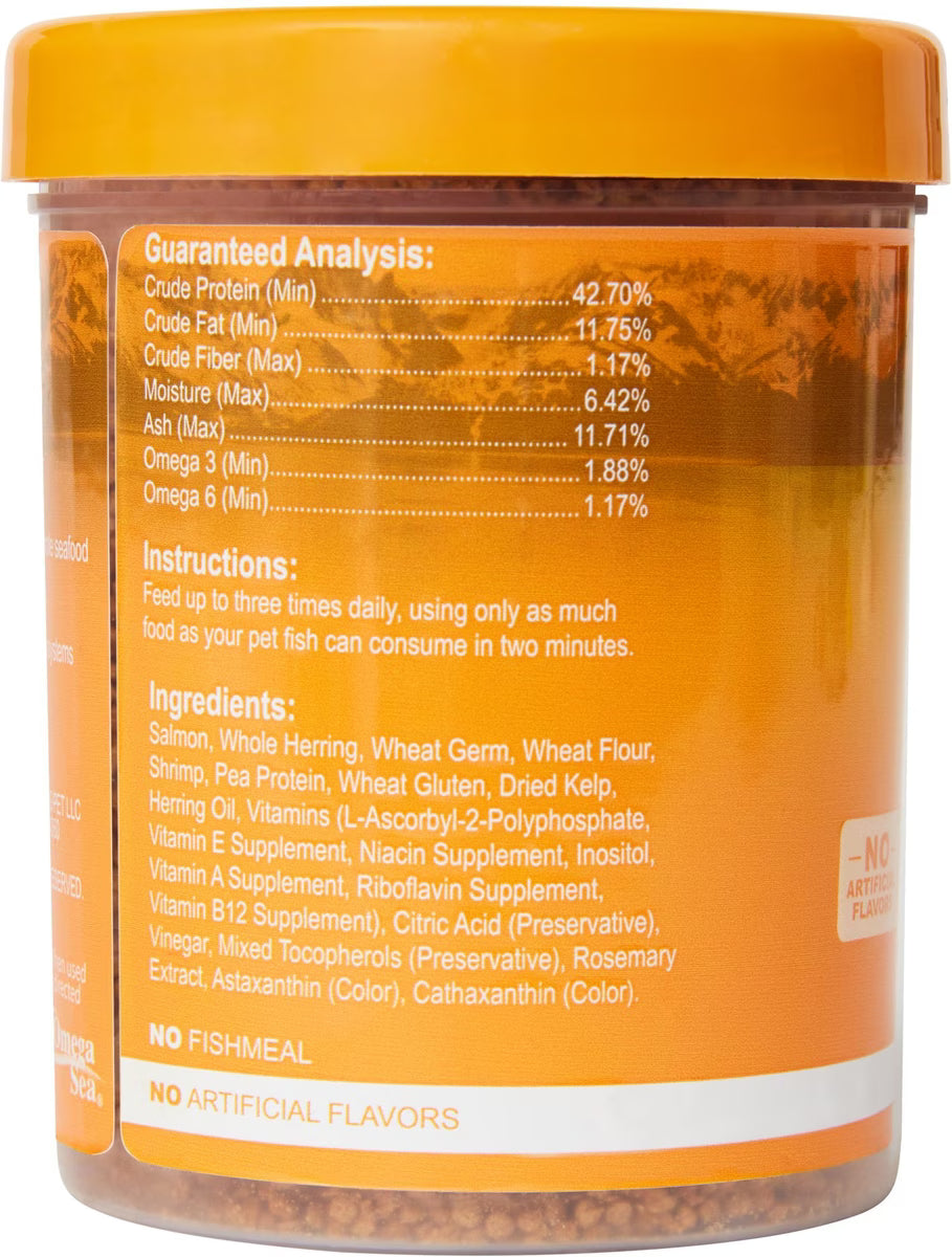 Omega One Goldfish Small Sinking Pellets Fish Food 4.2 oz
