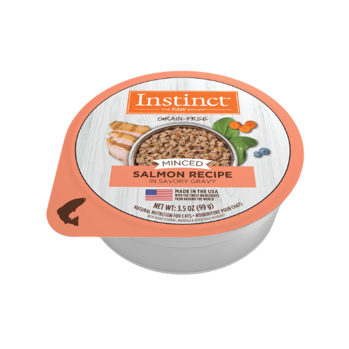Instinct Minced Real Salmon Recipe in Savory Gravy Wet Cat Food