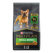 Purina Pro Plan Shredded Adult Small Breed Chicken & Rice Formula Dry Dog Food 6 lb