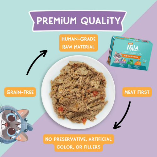 Love Nala Pate Wet Cat Food Variety Pack 3 oz/Case of 12