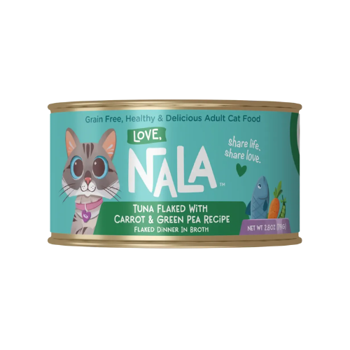 Love Nala Tuna Flaked with Carrot and Green Pea Recipe Dinner in Broth Wet Food for Adult Cats