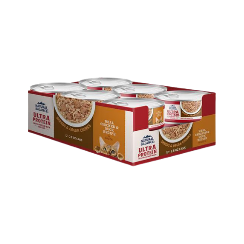 Natural Balance Ultra Protein Chicken & Duck Recipe in Broth Grain-Free Shreds in Gravy Wet Cat Food