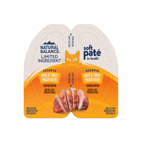 Natural Balance Limited Ingredient Soft Pate Split Cup Wet Food for Adult Cats Variety Pack  2.6 oz/Case of 12