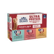 Natural Balance Ultra Protein Chicken, Duck, and Salmon Cuts in Gravy Wet Food for Adult Cats 2.7 oz/Case of 12