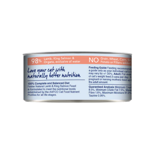 Natural Pet Food Group Grain Free Lamb and King Salmon Feast Canned Cat Food