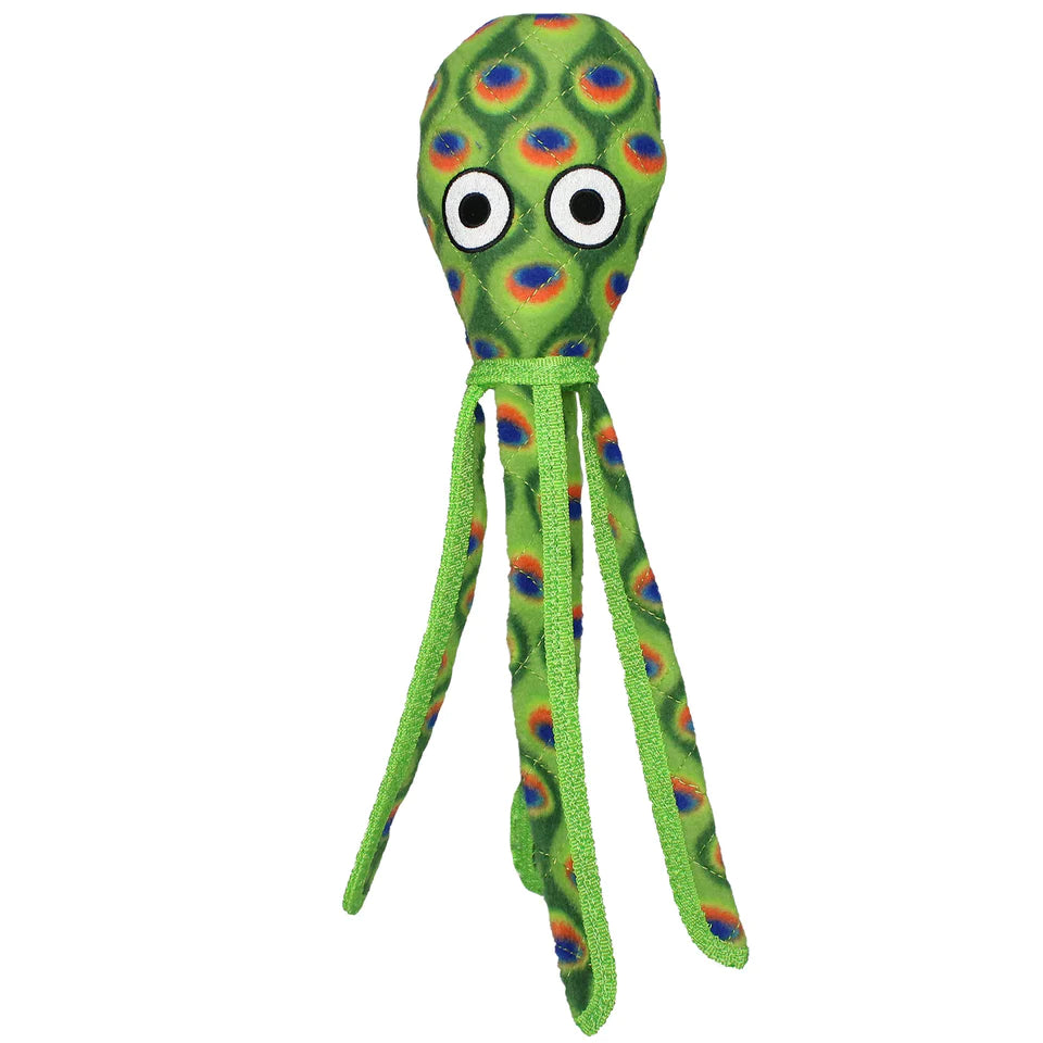 Tuffy's Kaleidoscope the Green Squid Durable Dog Toy