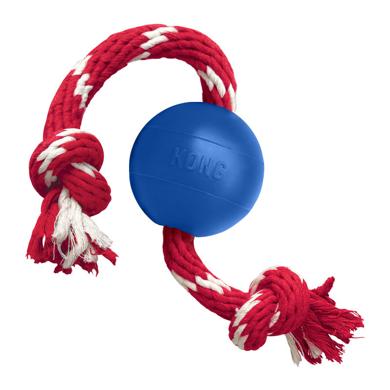 Kong Old Glory Tug & Floss Rope & Ball Natural Rubber Dog Toy S